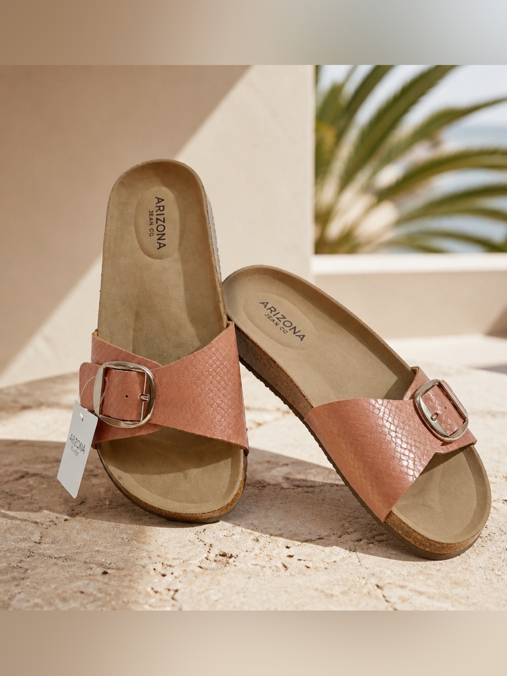 Arizona Jean Co Flat Slides Sandals Women’s Shoes Size 10M Blush